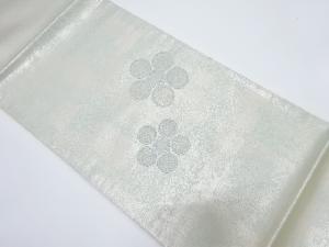 アンティーク　引箔　梅鉢模様刺繍袋帯（材料）